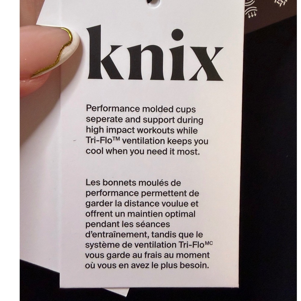 Knix Catalyst Sports Bra Black High Impact Molded Cups XL+ HIBRA121BXL1 - Picture 6 of 7
